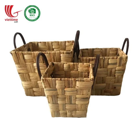 New Water Hyacinth Basket SET Wholesale