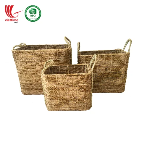 New Water Hyacinth Basket SET Wholesale