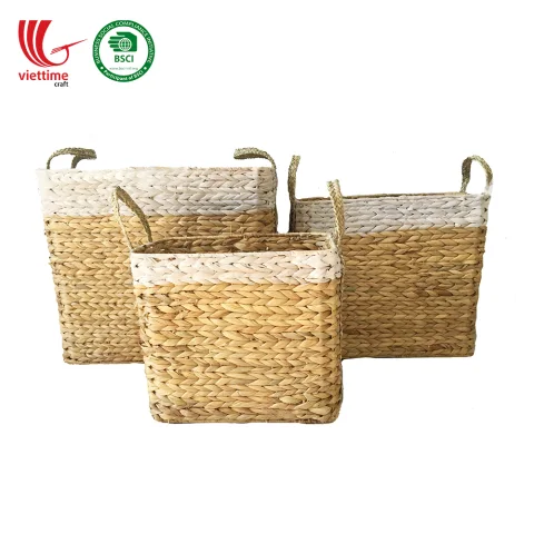 New Water Hyacinth Basket SET Wholesale