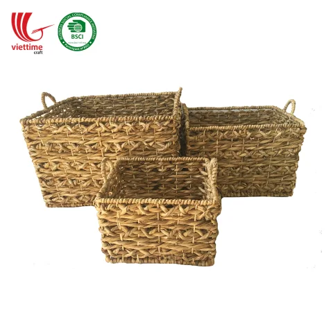 New Water Hyacinth Basket SET Wholesale