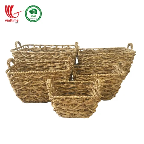 New Water Hyacinth Basket SET Wholesale
