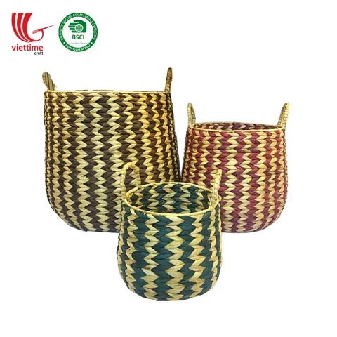Water Hyacinth Basket SET 3 Wholesale