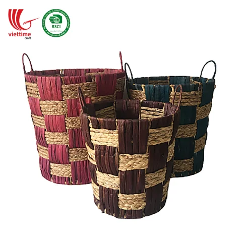 Water Hyacinth Basket SET 3 Wholesale