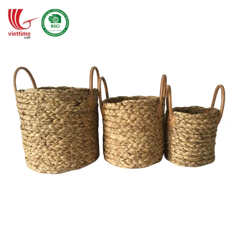 Water Hyacinth Basket SET 3 Wholesale
