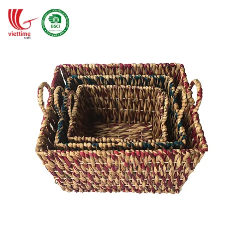 NEW Water Hyacinth Basket SET 3 Wholesale