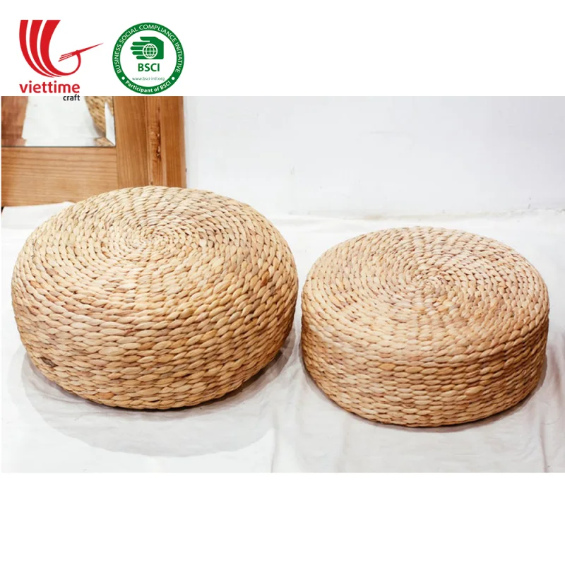 Water Hyacinth Seat Cushion Ottoman