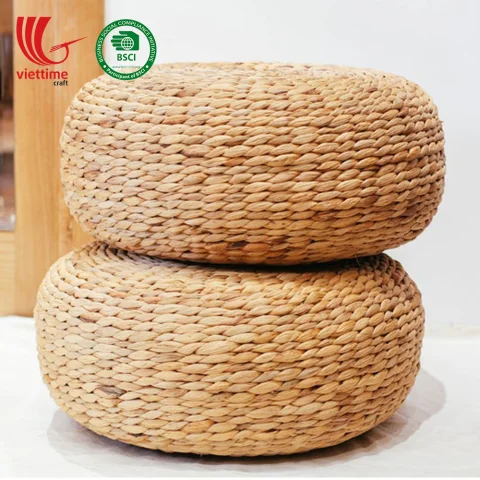 Water Hyacinth Seat Cushion Ottoman