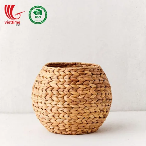 Handwoven Water Hyacinth Plant Holder