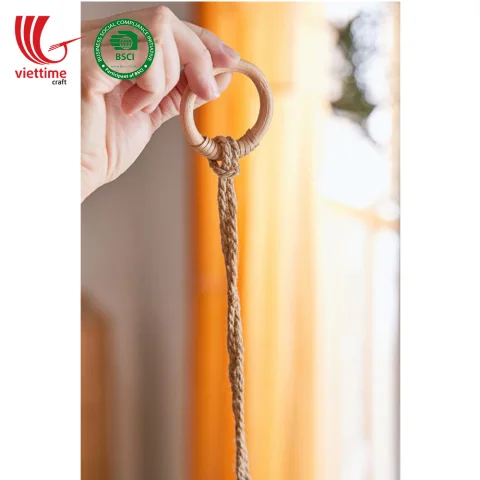 Water Hyacinth Hanging Plant Hanger With Rattan