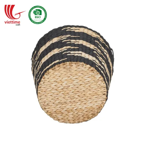 Nice Pattern Water Hyacinth Laundry Baskets