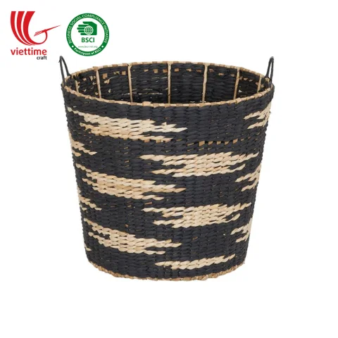 Nice Pattern Water Hyacinth Laundry Baskets