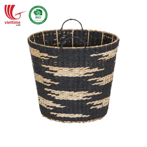 Nice Pattern Water Hyacinth Laundry Baskets