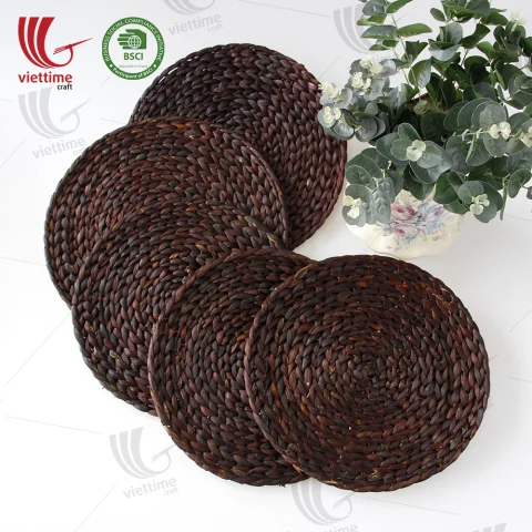 Black Straw Water Hyacinth Placemats