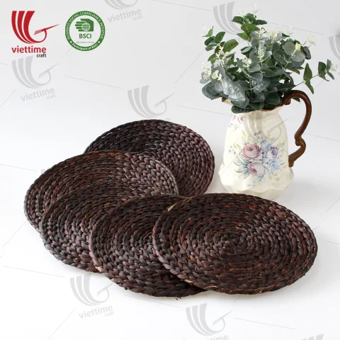 Black Straw Water Hyacinth Placemats