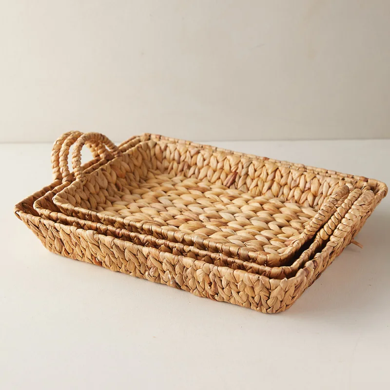 Water Hyacinth Tray Set