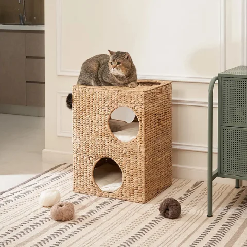 Rattan Export Jacinto de agua mimbre gato casa - REX-B00298