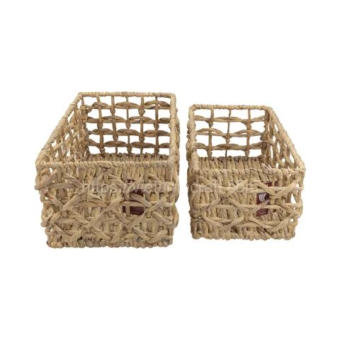 Set Of 2 Water Hyacinth Basket