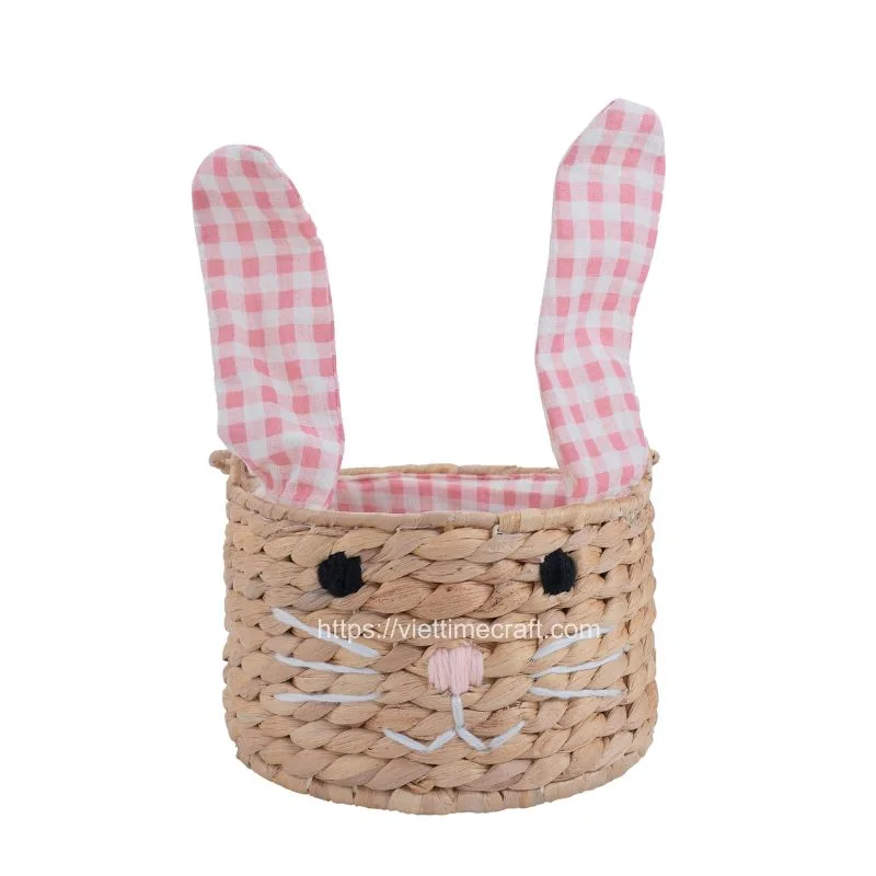 Wicker Bunny Easter Basket made of Water-hyacinth Wholesale