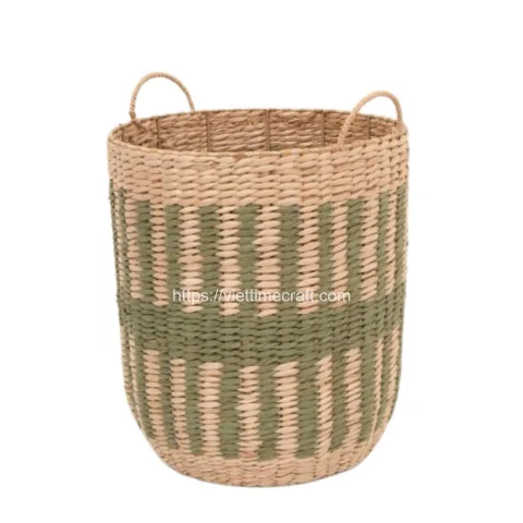 Set of 3 Water hyacinth Storage Basket With Handles