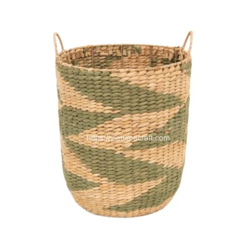 Set of 3 Water hyacinth Storage Basket With Handles