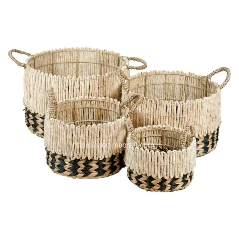 Water Hyacinth Storage Basket With Handle Wholesale