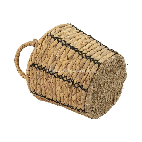 Natural Black Water Hyacinth Storage Basket