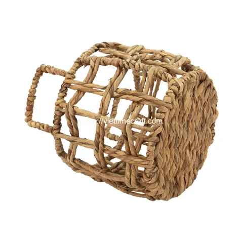 Water Hyacinth Storage Basket With Handle