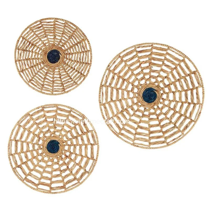 Set of 3 Water Hyacinth Wall Decor