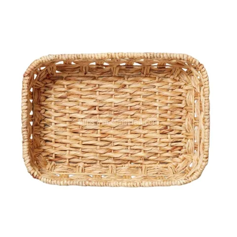 Set 4 Of Water Hyacinth Baskets With Handle