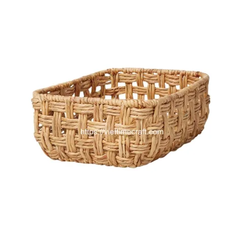 Set 4 Of Water Hyacinth Baskets With Handle