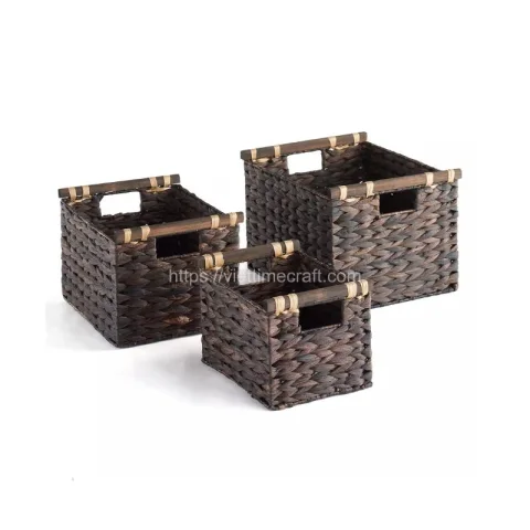 Hand Woven Water Hyacinth Baskets