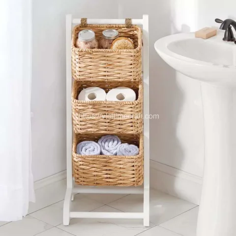 Water Hyacinth Basket Storage Tower Wholesale