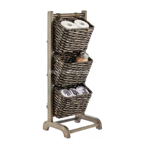 Water Hyacinth Basket Storage Tower Wholesale