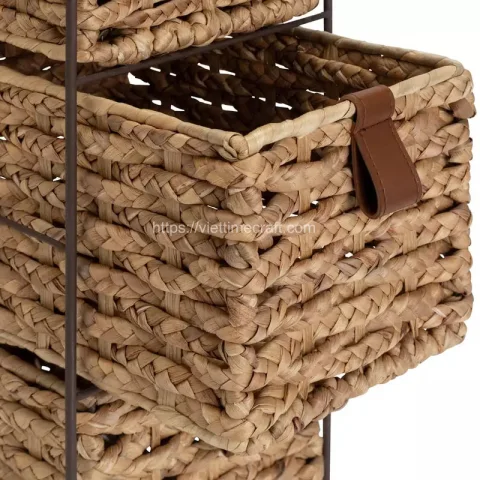 Natural 4 Drawer Storage Tower Wholesale