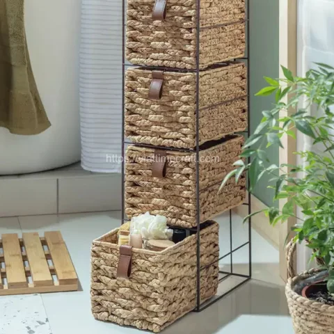 Natural 4 Drawer Storage Tower Wholesale