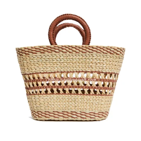 Rattan Export Beach toque jacinto de agua bolso - REX-B00354