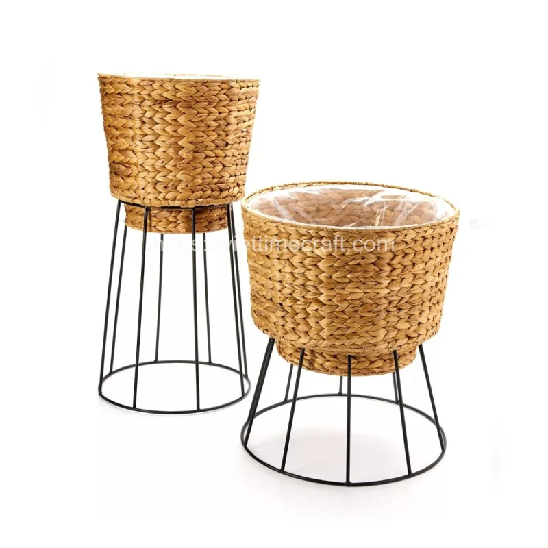 Water Hyacinth Planter Basket & Stand Wholesale