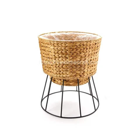 Water Hyacinth Planter Basket & Stand Wholesale
