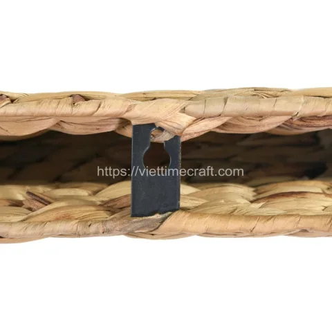 Rectangle Water Hyacinth Wall Shelf Home Decor