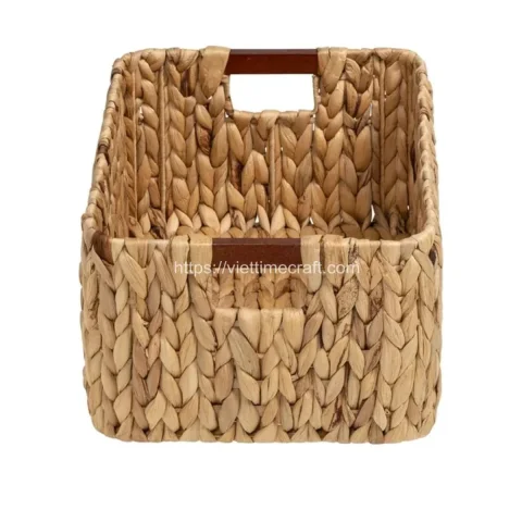 3 Pieces Of Water Hyacinth Basket With Handle