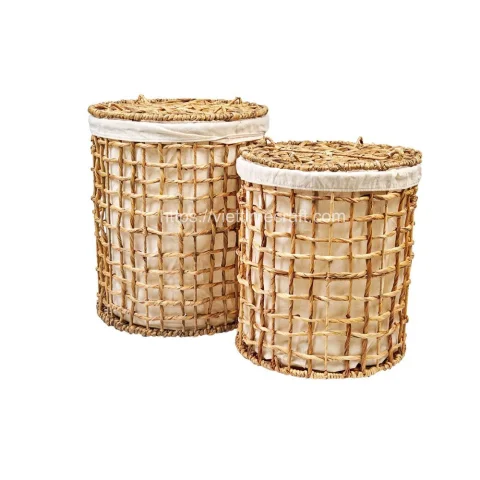 Natural Water Hyacinth Laundry Hamper