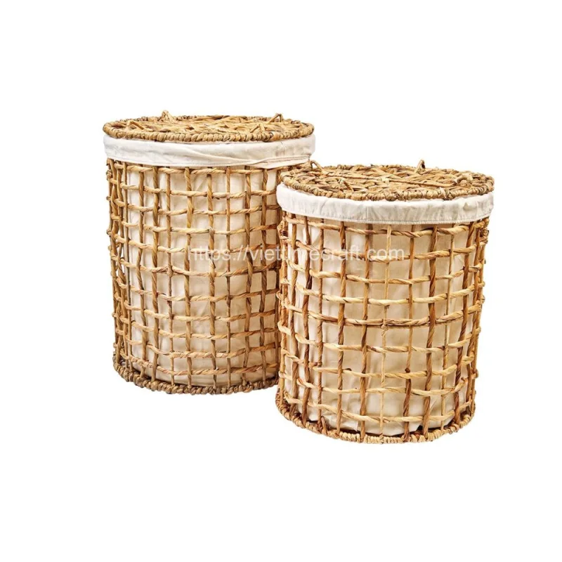 Natural Water Hyacinth Laundry Hamper