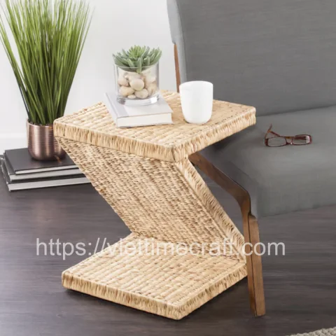 Z Shaped Water Hyacinth Side Table Vietnam Wholesale