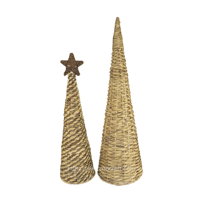 Natural Water Hyacinth Christmas Tree With Star Wholesale