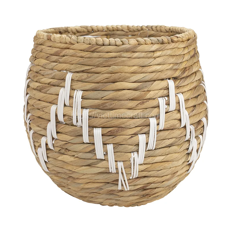 Natural Water Hyacinth Basket with plastic string