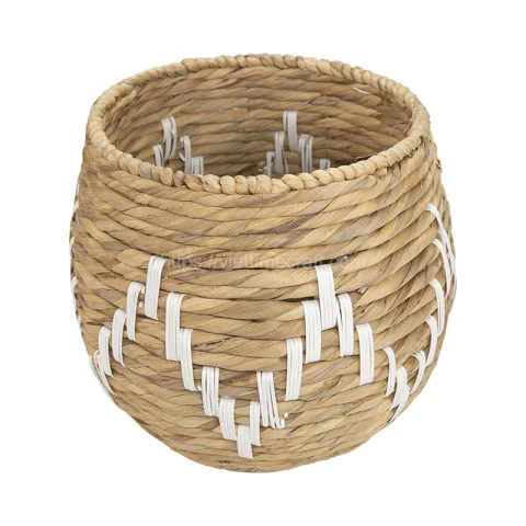 Natural Water Hyacinth Basket with plastic string