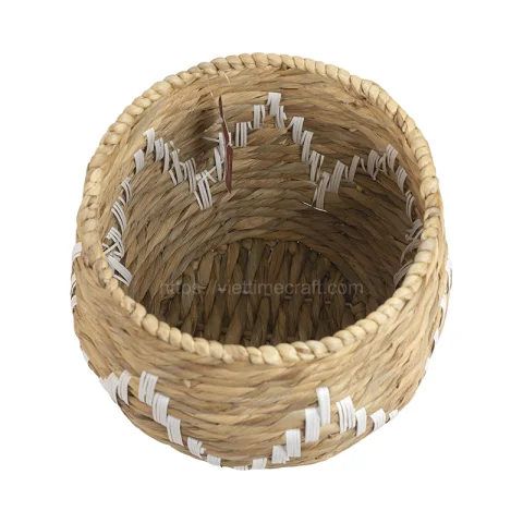 Natural Water Hyacinth Basket with plastic string