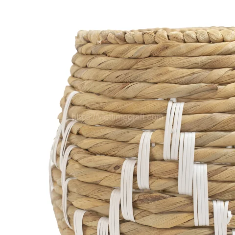 Natural Water Hyacinth Basket with plastic string