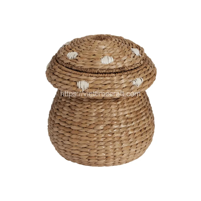 Wholesale Mushroom Water Hyacinth Storage Basket