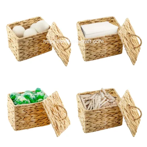 Woven Water Hyacinth Box, Laundry Pods